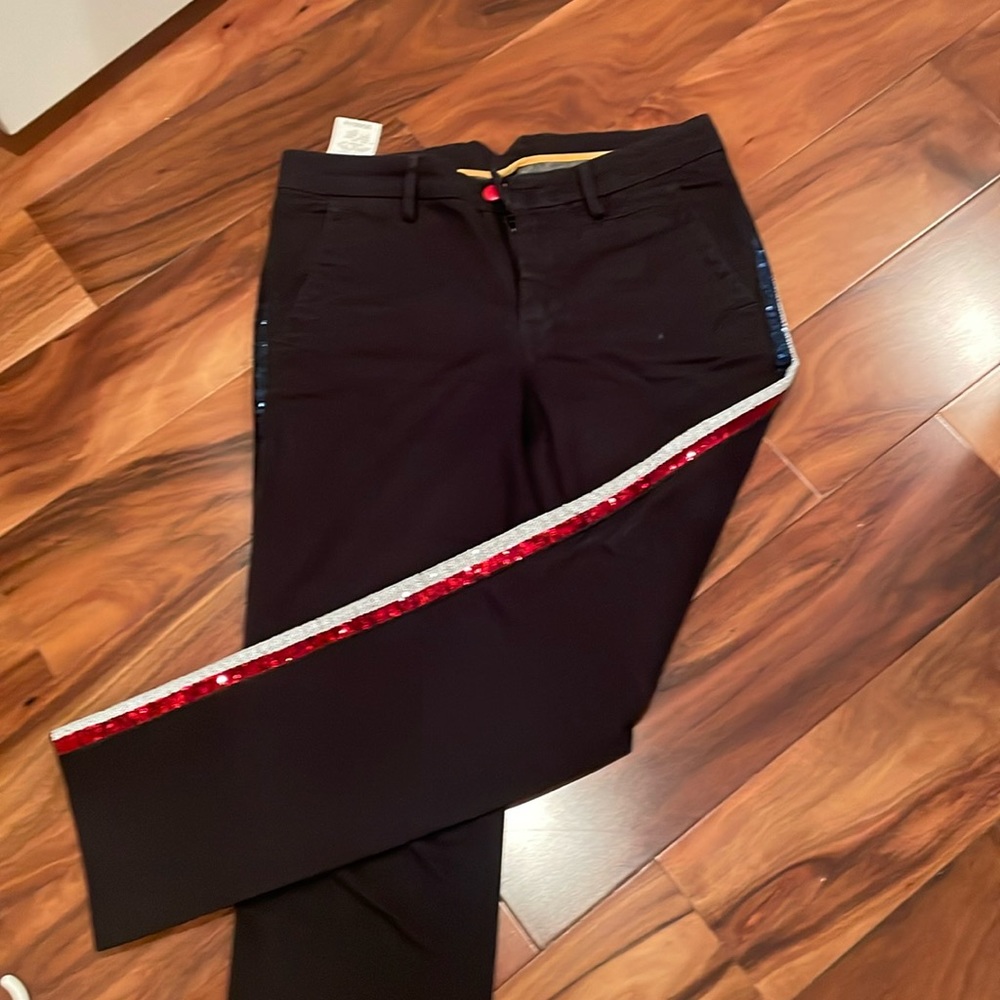 Chino pant with sequin sides